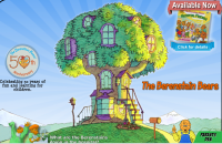Visit the Berenstain Bears’ Country,- check out the Bears’ treehouse, watch some videos, visit the library, and play their games